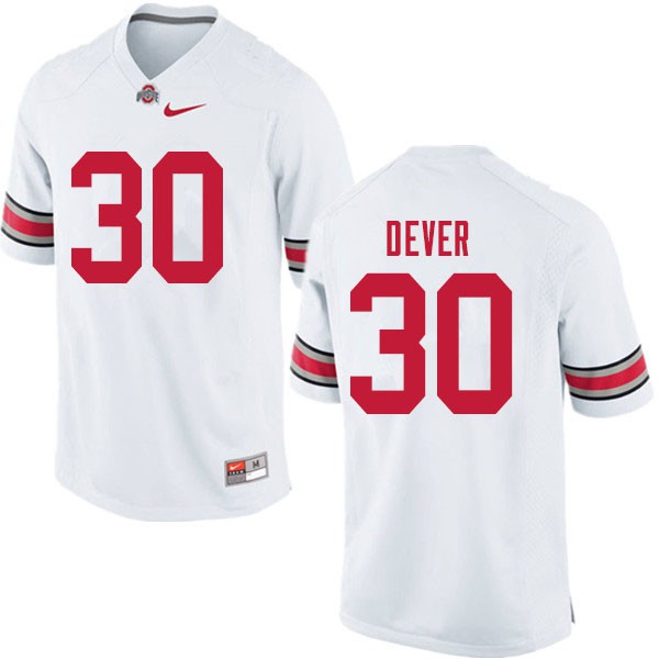 Ohio State Buckeyes #30 Kevin Dever Men Official Jersey White OSU86800